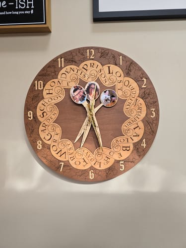 Customer photo review of WEASLEY FAMILY ROUND CLOCK