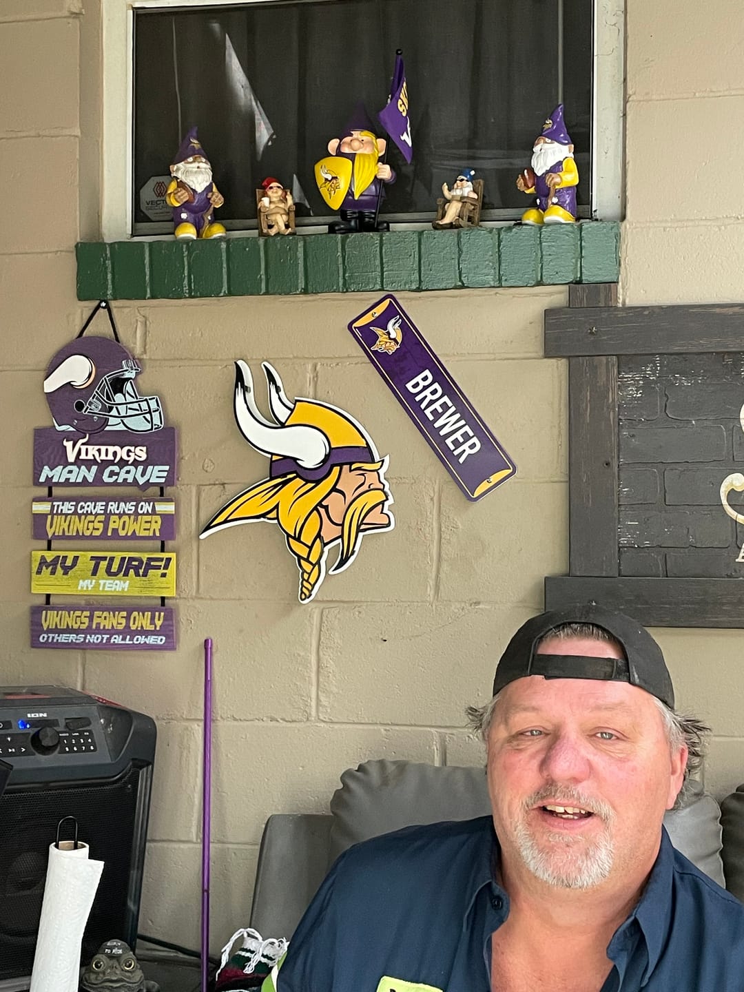 Customer photo review of Minnesota Vikings "Norseman" 3D Vintage Metal Wall Art