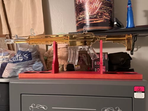 Customer photo review of BLACK FRIDAY DEAL: AR-15 Glass Decanter with 2nd Amendment Whiskey Glasses