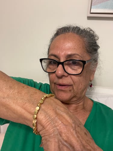 Customer photo review of Tibetan Bracelet of Fortune