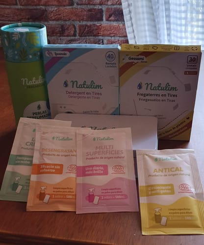 Customer photo review of Eco-Tiras de Detergente 40 lavados Natulim
