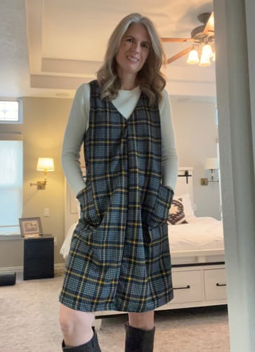 Customer photo review of Brigitte Brianna Overall Dress