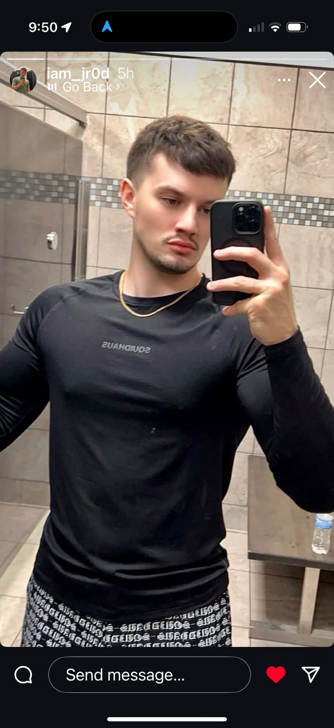 Customer photo review of Essentials Long-Sleeve Athletic Fitted Tee
