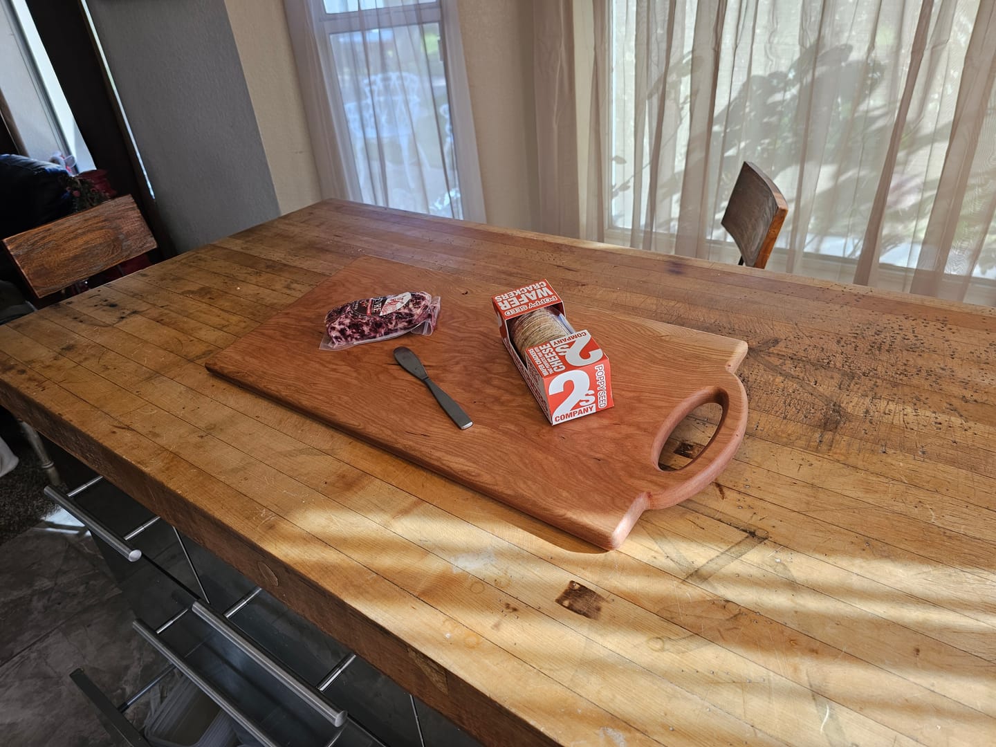 Customer photo review of Oval Grip Handle Acrylic Router Template