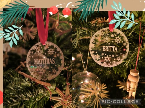 Customer photo review of Weihnachtsdeko mit Schneeflocken