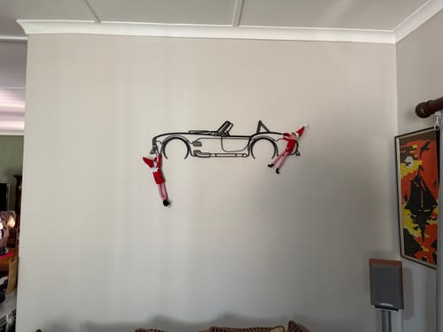 Customer photo review of Cobra 1966 Detailed Silhouette Metal Wall Art