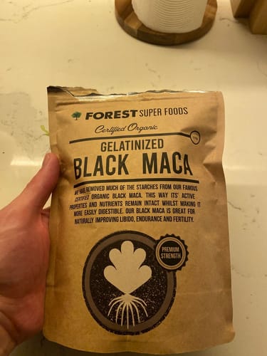 Customer photo review of Gelatinized Black Maca Powder