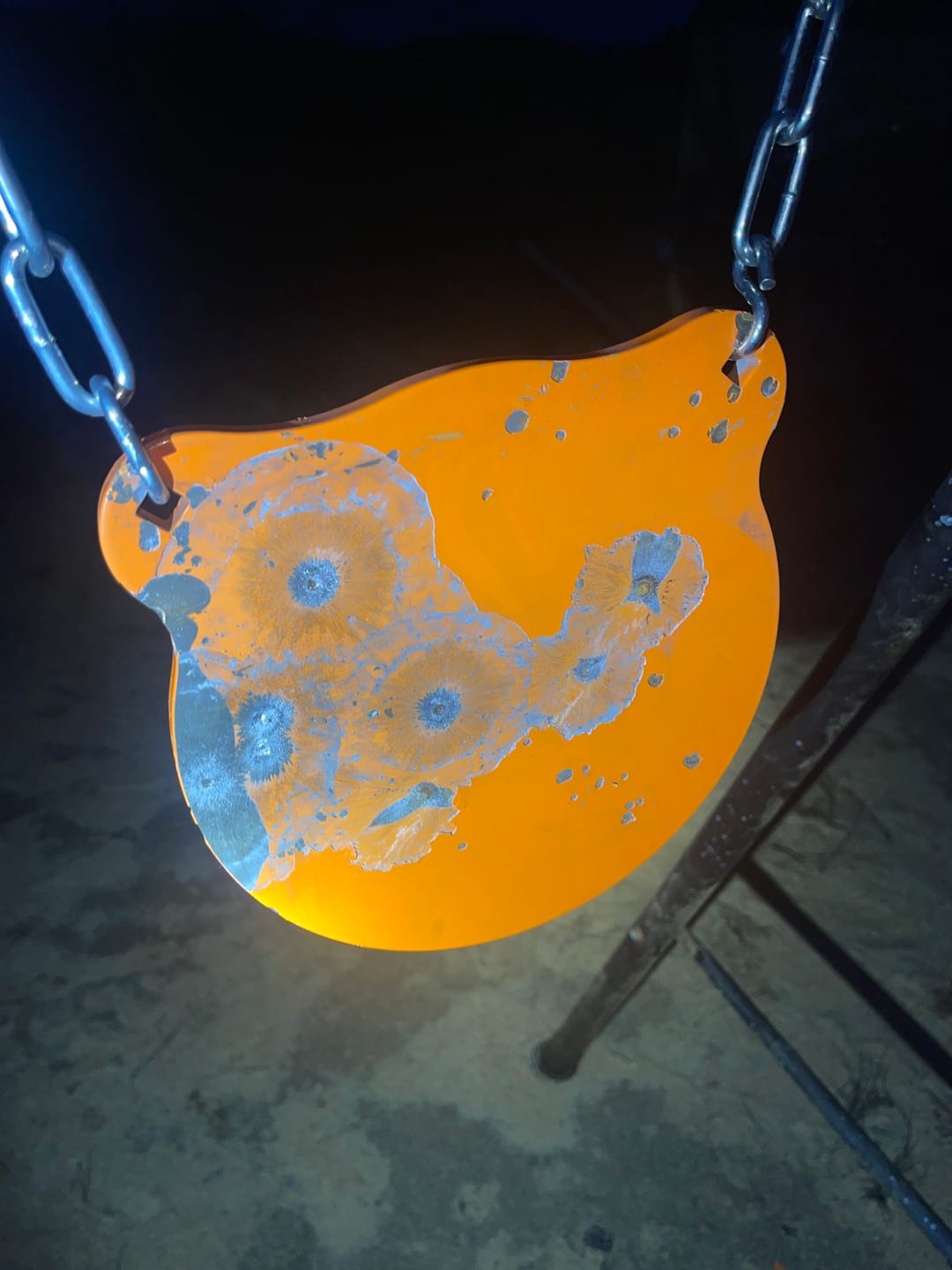 Customer photo review of 3/8" AR500 Gong Targets - 4", 6", 8"