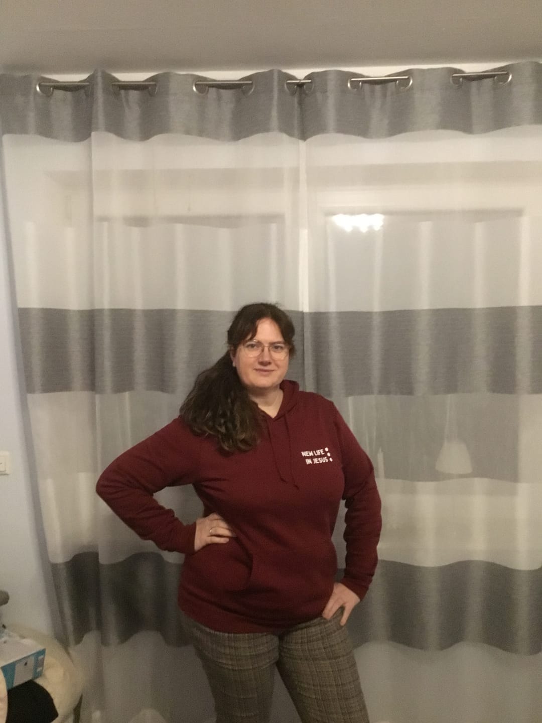 Customer photo review of he is the Way... Premium Hoodie Unisex