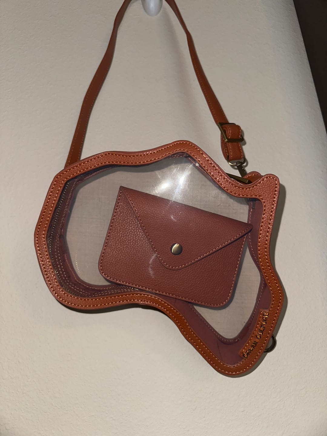 Customer photo review of NEW! Clear Africa Fanny Pack/ CrossBody Bag- Brown Leather