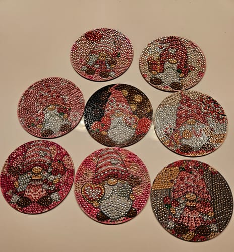 Customer photo review of 5D Diamond Painting Untersetzer Wichtel