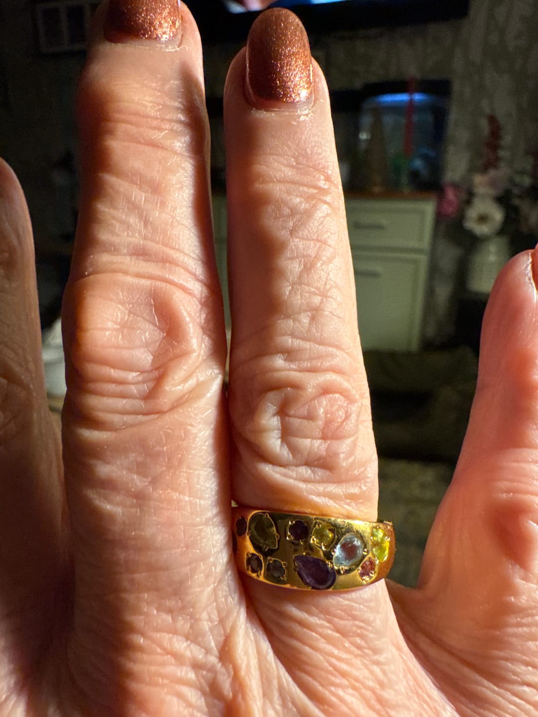 Customer photo review of Candy Wide Band Ring