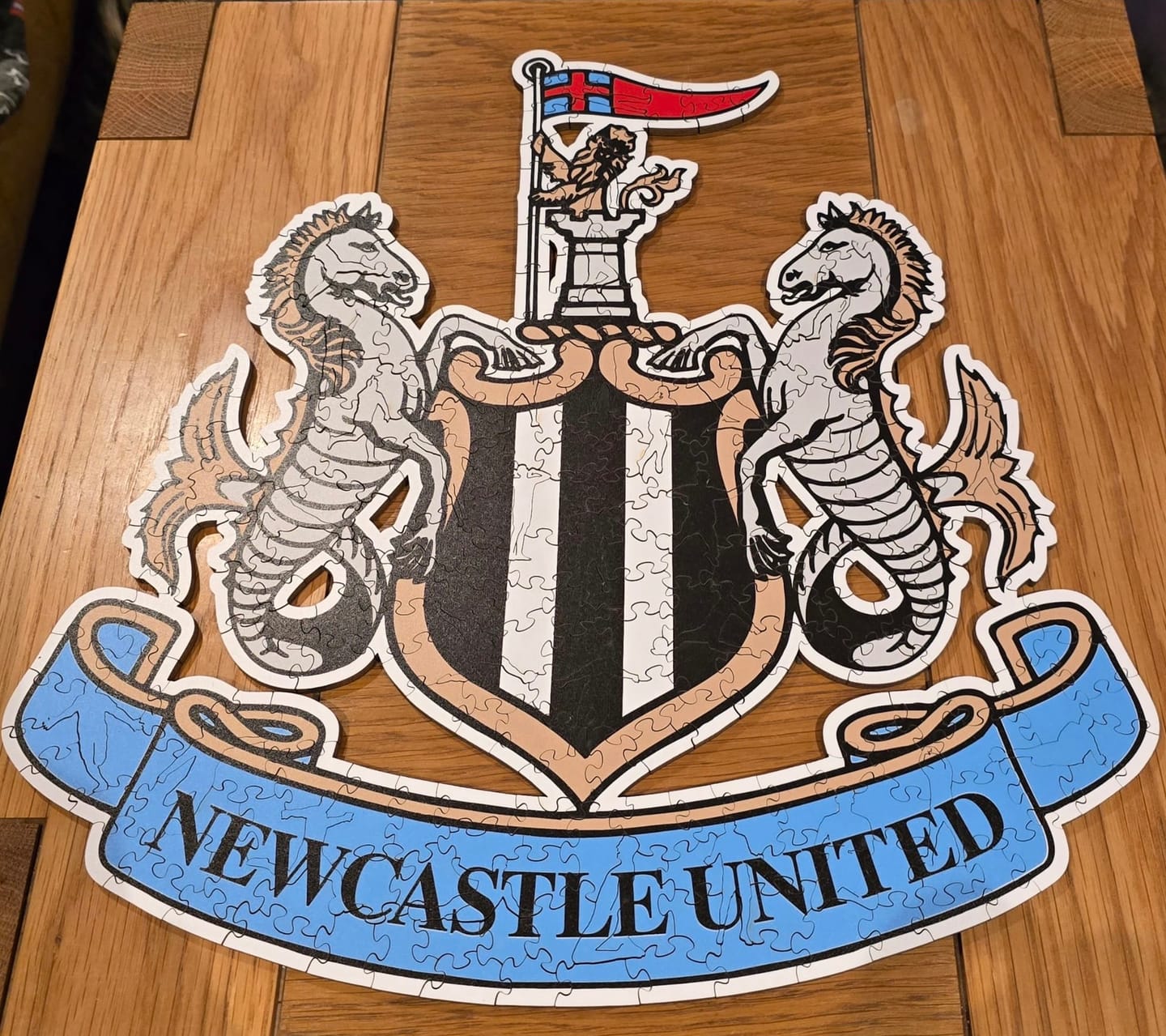 Customer photo review of Newcastle United FC® Crest - Wooden Puzzle