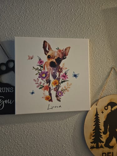 Customer photo review of Flowerpup Custom Pet Portrait