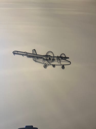 Customer photo review of DHC-6 Twin Otter Angle Silhouette Metal Wall Art