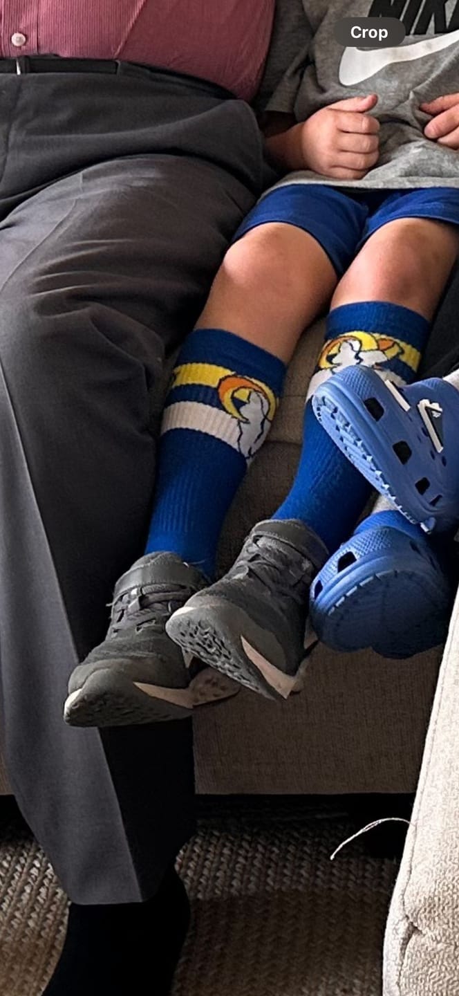 Customer photo review of Los Angeles Rams Legend Premium Crew Socks