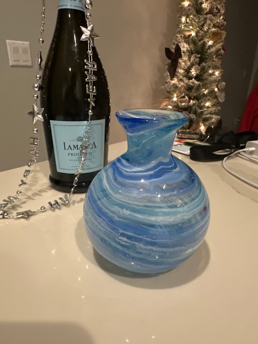 Customer photo review of Bud Vase with Cremation Ashes