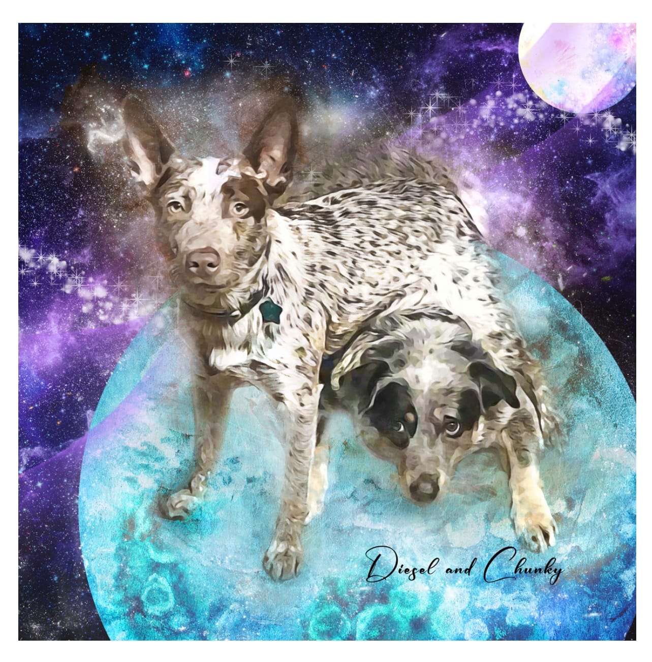 Customer photo review of Watercolor Pet Art - Pet Galaxy (PG)