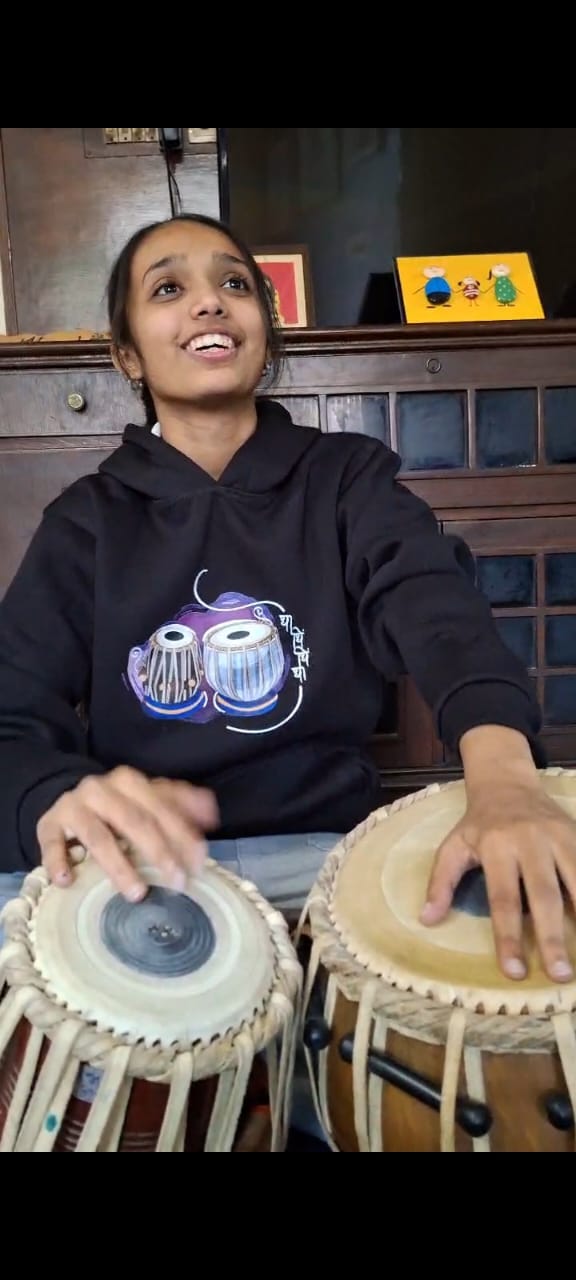 Customer photo review of Tabla, beat of happiness | Unisex Hoodie