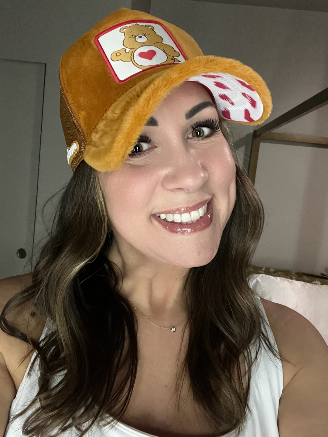 Customer photo review of OVERLORD X Care Bears:  Tender Heart Bear Trucker Cap