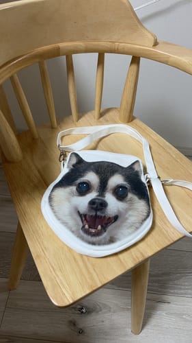 Customer photo review of 本物そっくり♪ペットフェイスバッグ