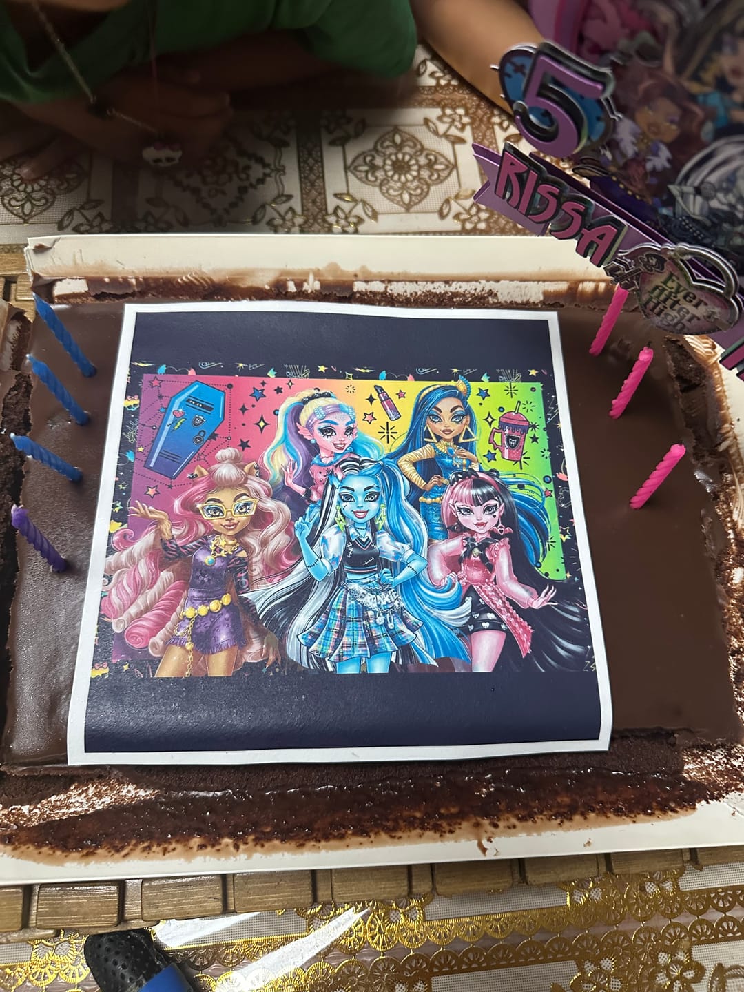 Customer photo review of 19 cm x 19 cm Square Pre-cut Custom Edible Icing Image