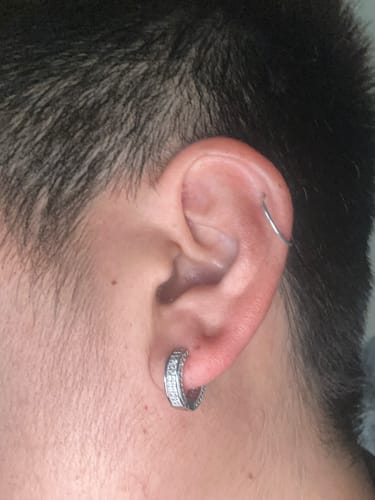 Customer photo review of Emeric Hoops (Silver)