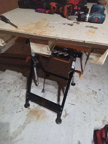 Customer photo review of Telescopic Sawhorse