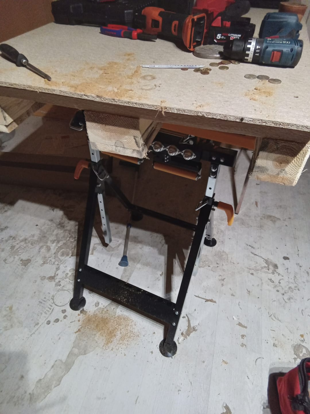 Customer photo review of Telescopic Sawhorse