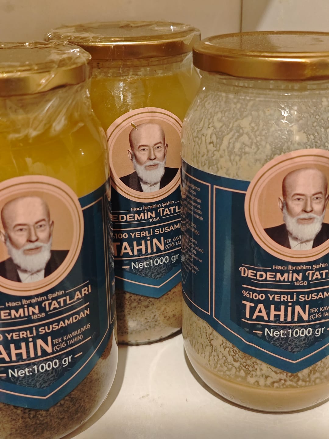 Customer photo review of %100 Yerli Susamdan Organik Çiğ Tahin - 1000gr 3'lü Paket
