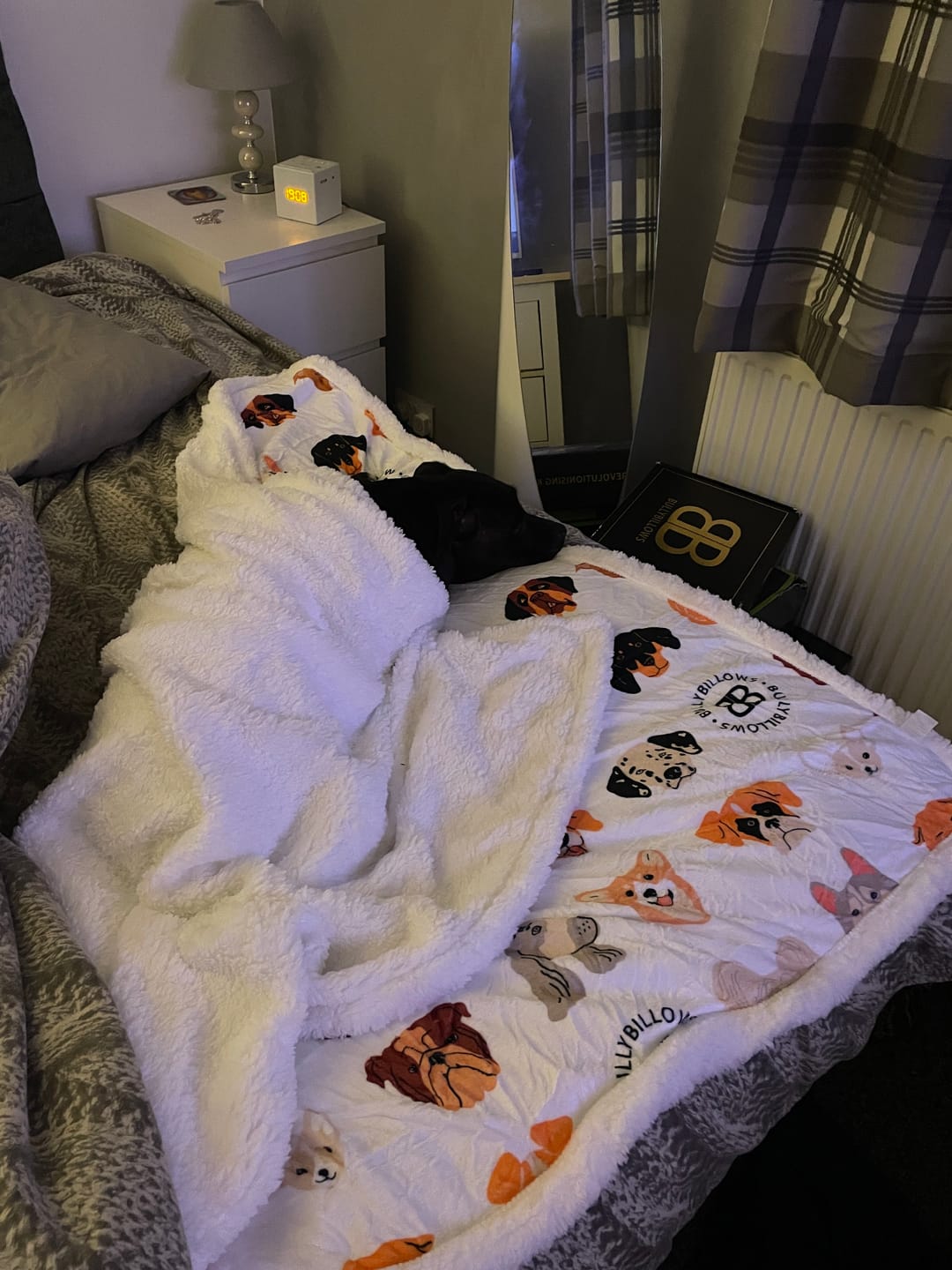 Customer photo review of Luxury Dog & Human Blanket