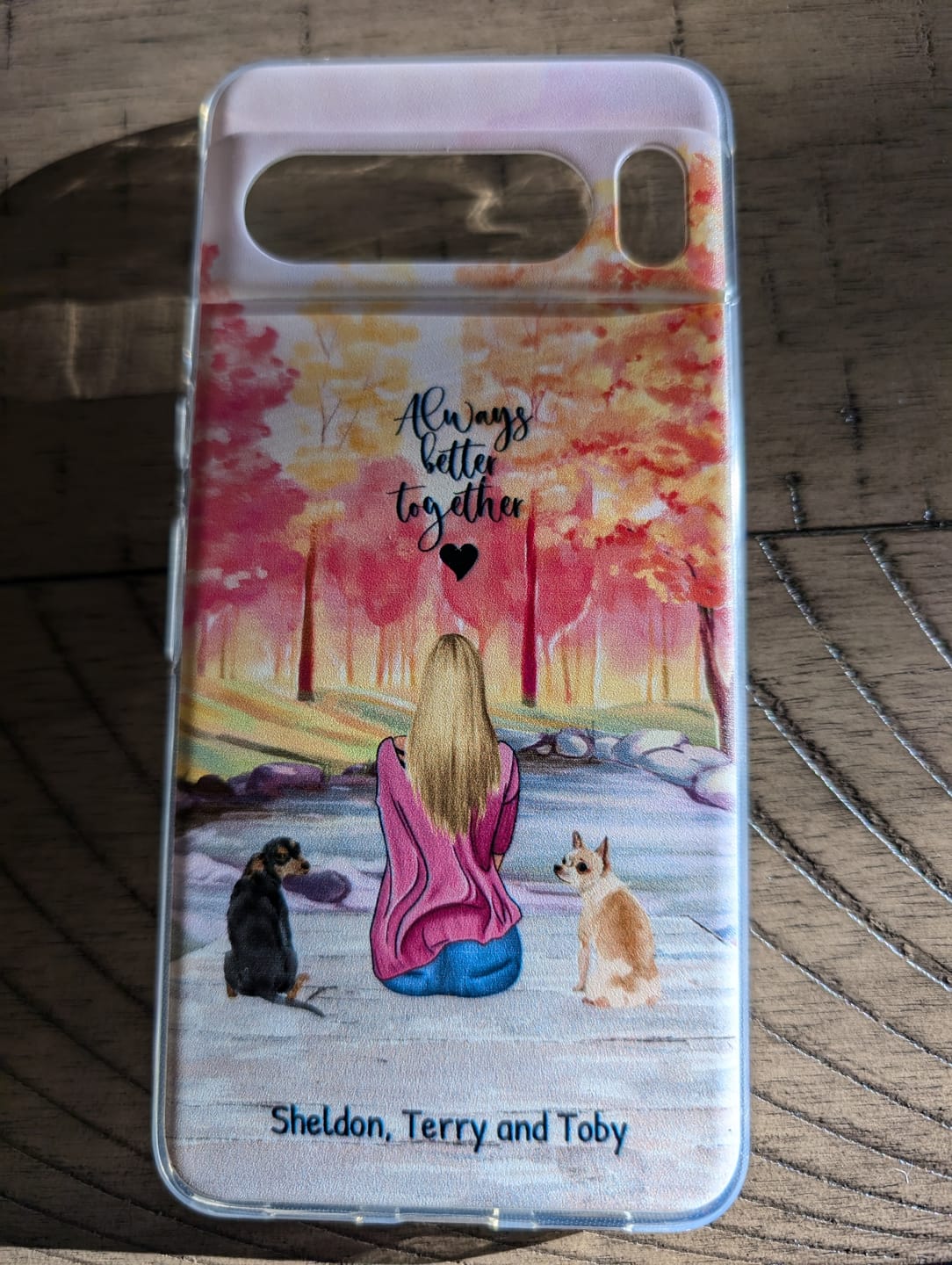 Customer photo review of Together with my pet - Personalized Phone Case