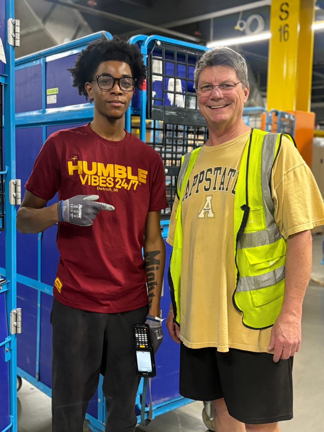 Customer photo review of Classic “Humble Vibes 24/7” Tee Maroon-Gold