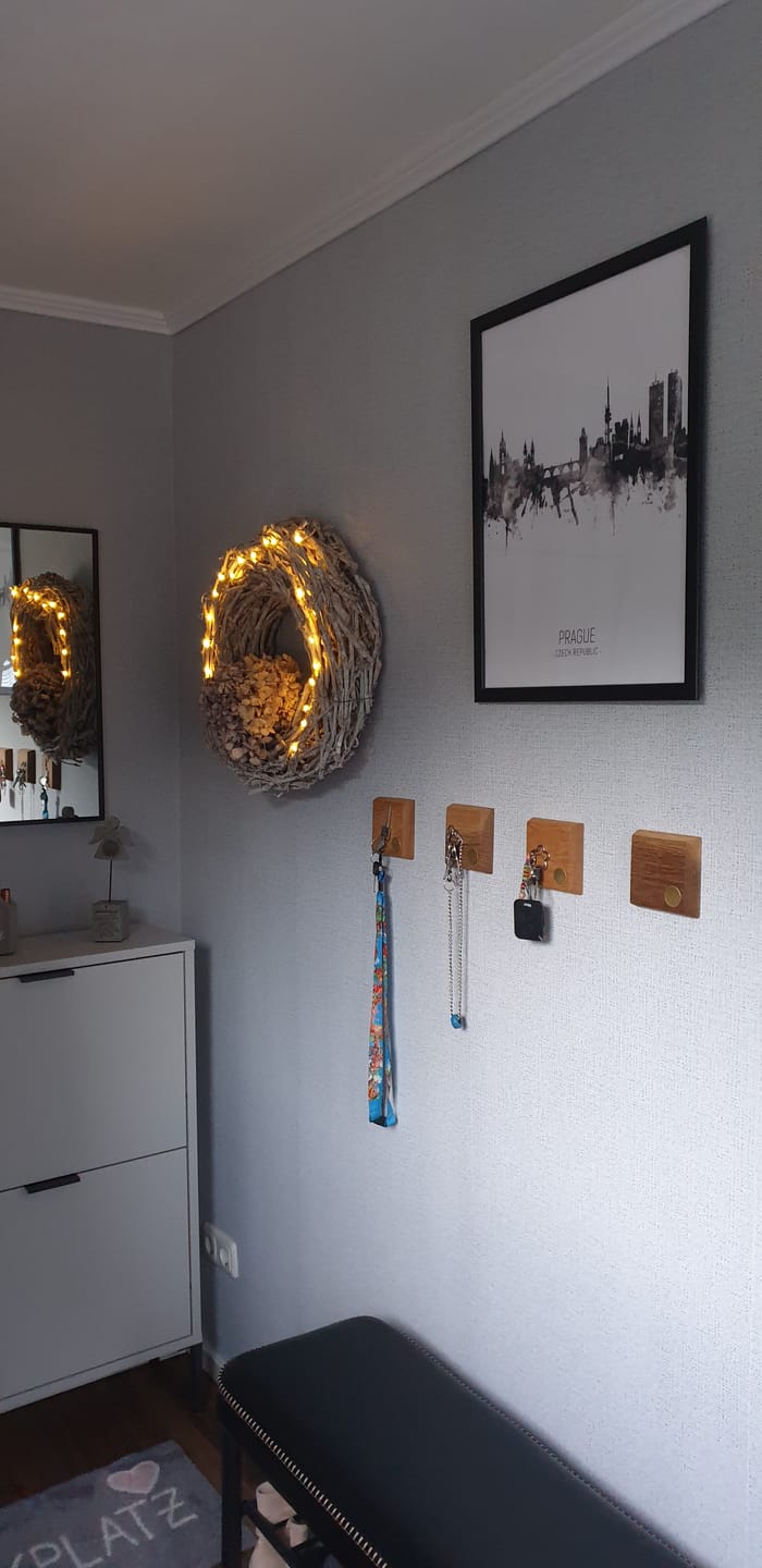 Customer photo review of Schlüsselbrett magnetisch – Ima | 4er Set