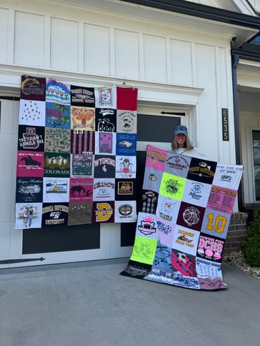 T-shirt quilt featuring colorado state university team by Janet from GA