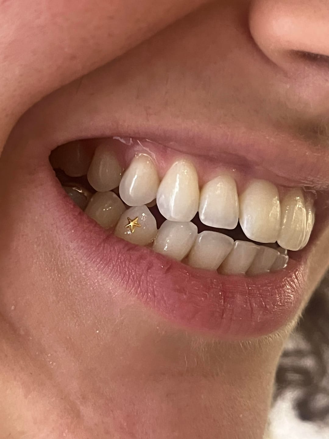 Customer photo review of Small Star 24-karat gold