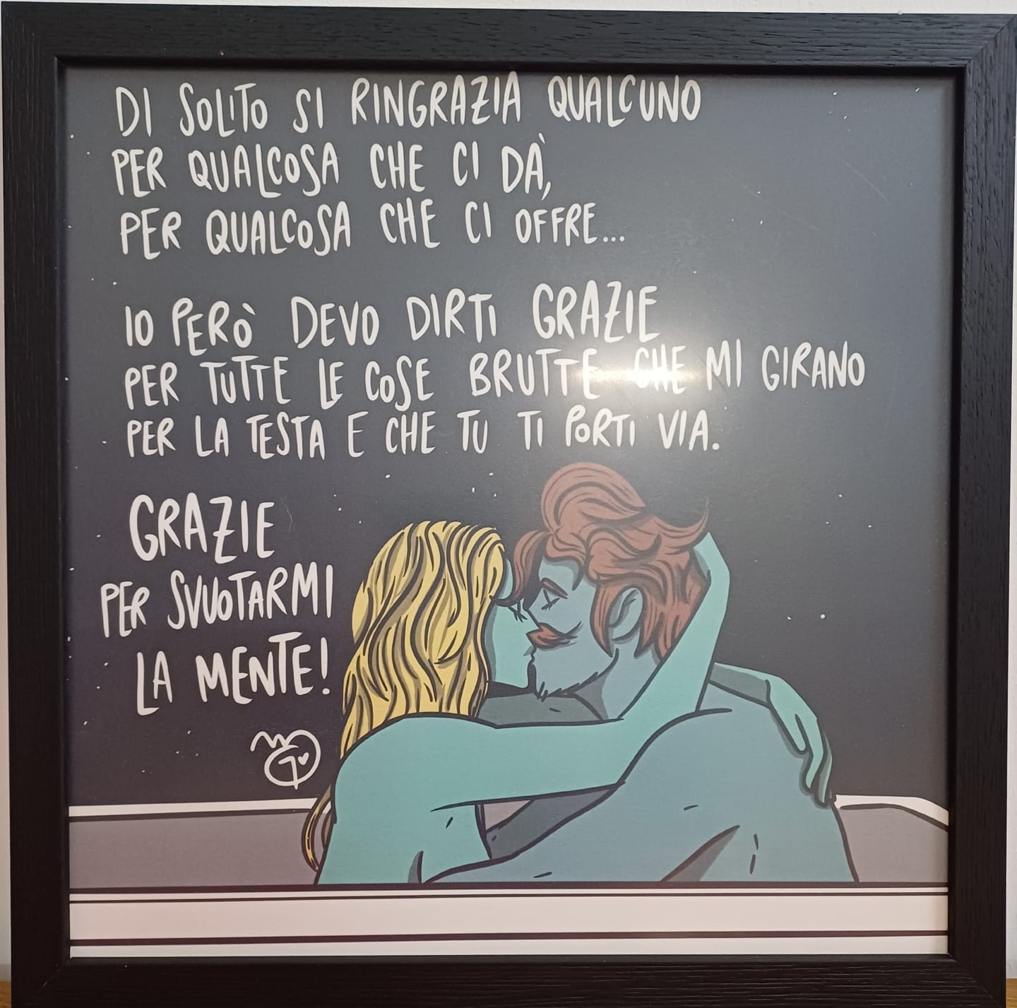 Customer photo review of Cornice in legno per poster (2 misure)