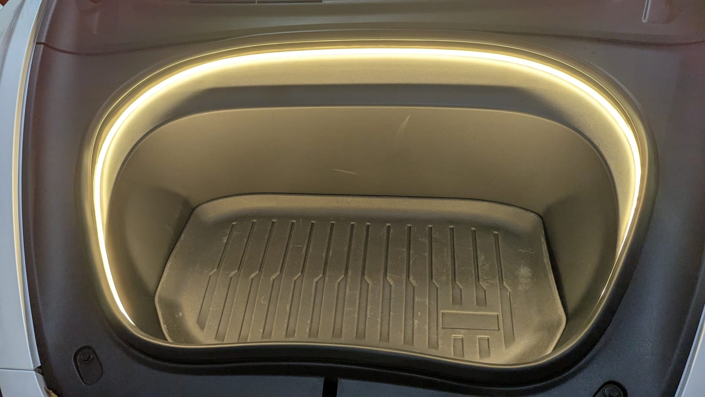 Customer photo review of TPARTS Frunk LED Strip for Tesla Model 3 Highland 2024