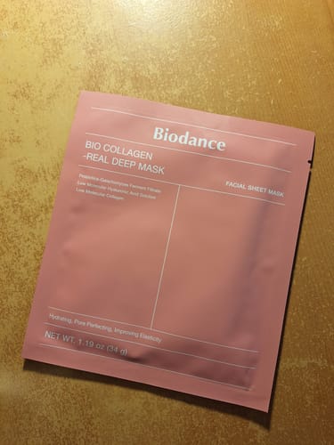 Customer photo review of Nakts hidrogela maska ar kolagēnu Biodance Bio-Collagen Real Deep Mask