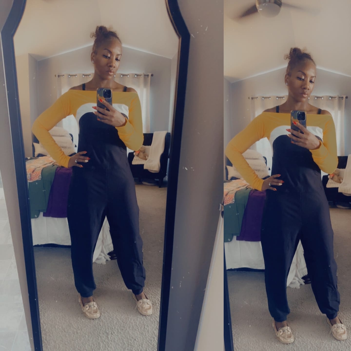 Customer photo review of Pittsburgh Steelers Color Block Jumpsuit