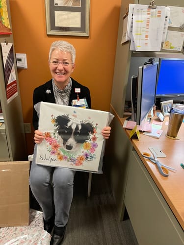 Customer photo review of Flowerpup Custom Pet Portrait