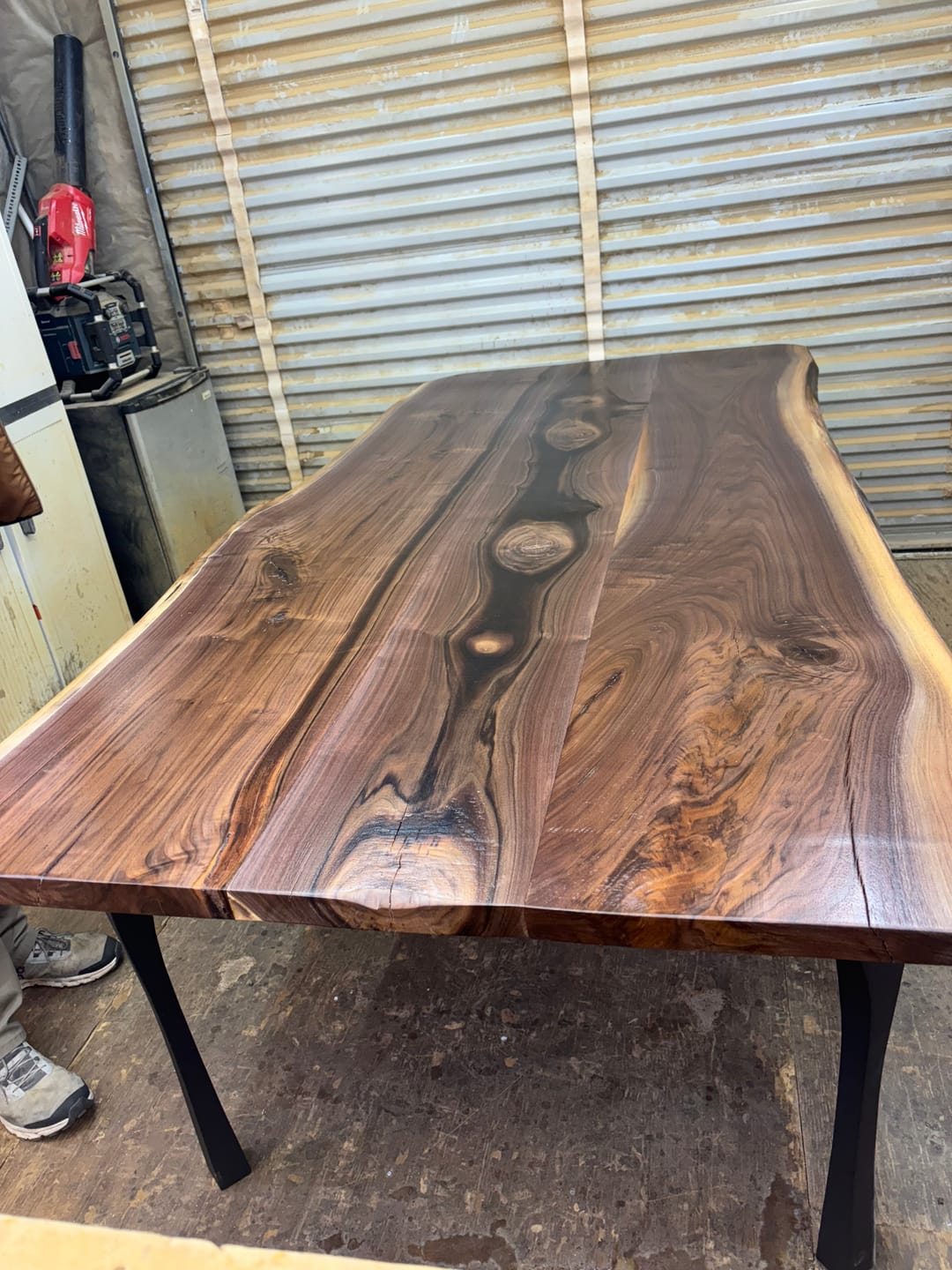 Customer photo review of Desk Legs 508 Faras 28H Modern Metal Table Legs