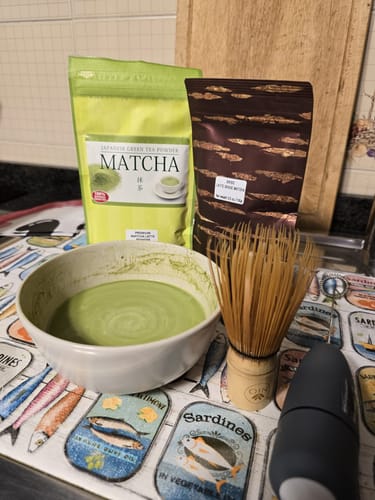 Customer photo review of Premium Matcha Latte Powder