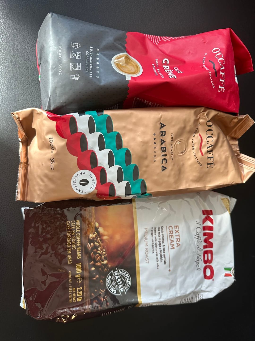 Customer photo review of Occaffe Grano 100% Arabica Professional 1kg