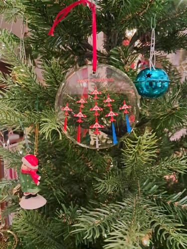 undefined review of Red Arrows Glass Christmas Decoration image 1 out of 1