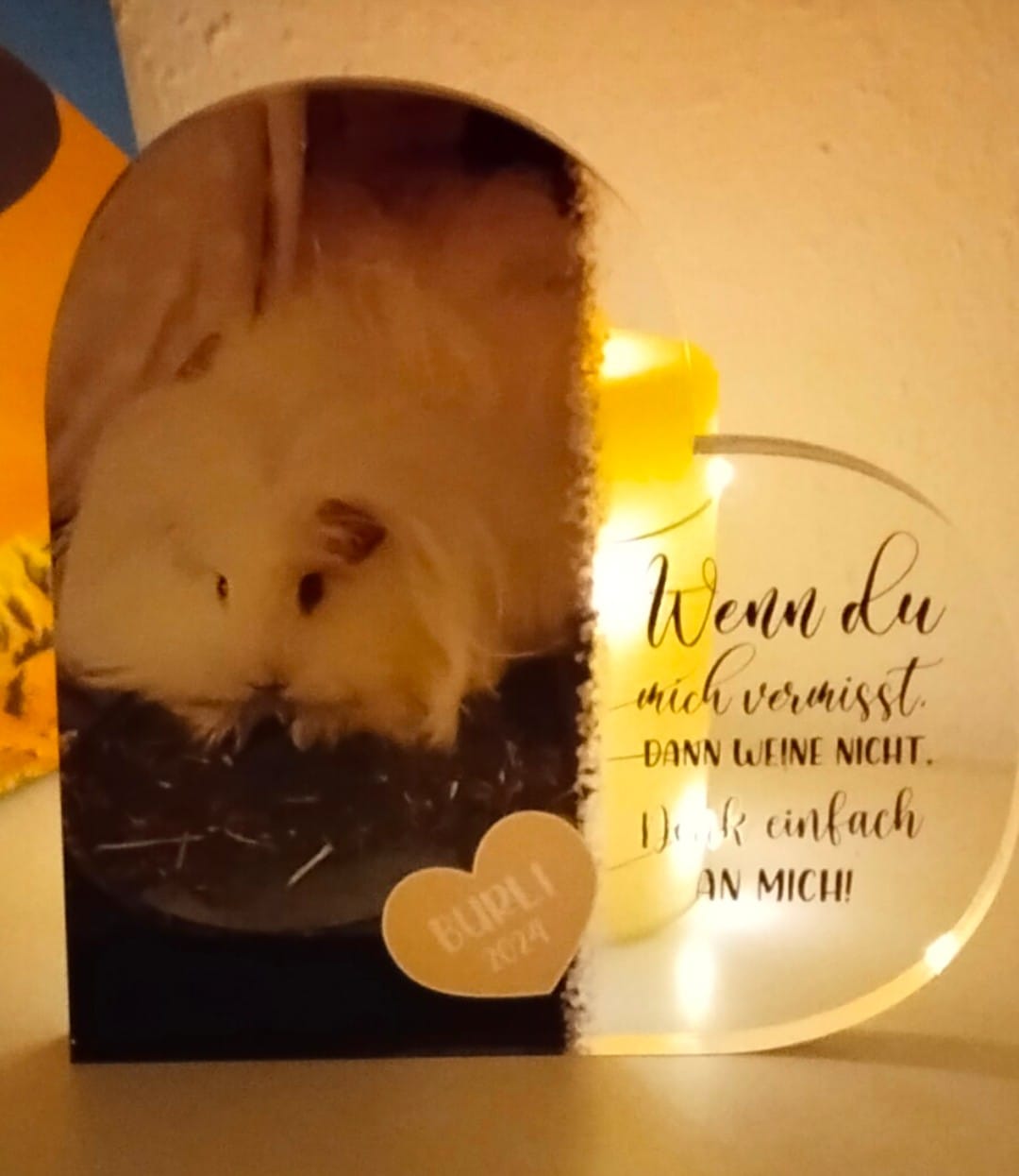 Customer photo review of Wenn du mich vermisst - Individuelles Glasherz
