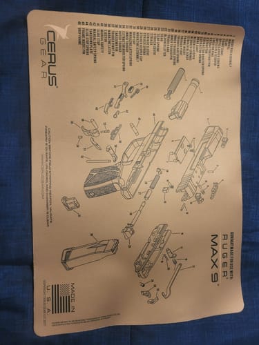 Customer photo review of Ruger Max 9® Schematic Handgun Mat