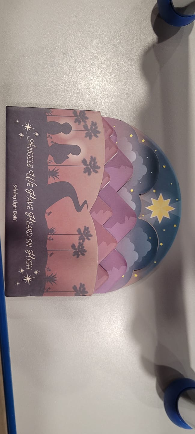 Customer photo review of Angels We Have Heard On High shaped book