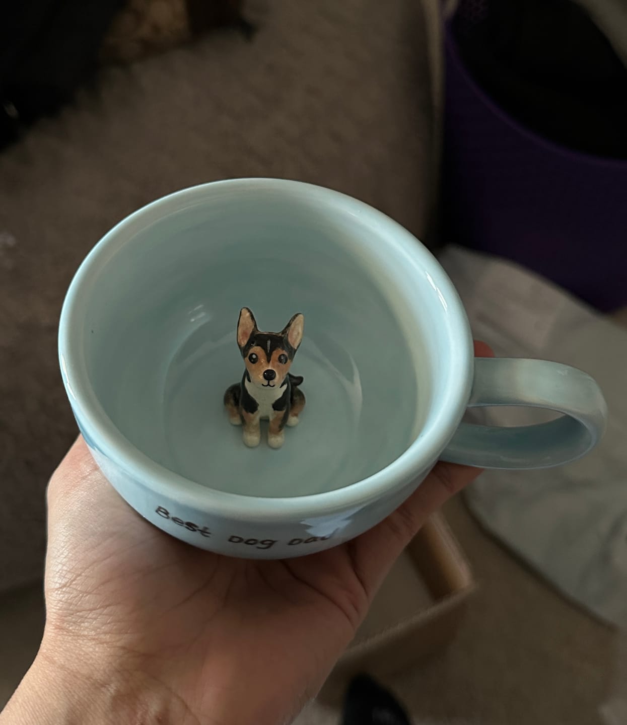 Customer photo review of Handmade Custom Pet's Figure Ceramic Mug-Aesthetic