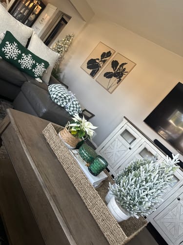 Customer photo review of Baby's Breath & Forest Green Check Print Throw